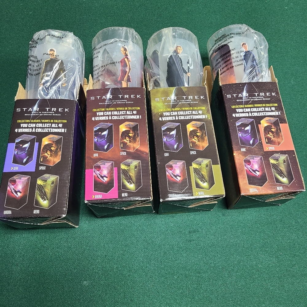 Set of 4 Star Trek glass tumblers. New. - Picture 5 of 7